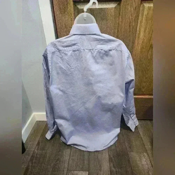 MICHAEL KORS Purple Blue Men's Sz 16.5 34/35 Long Sleeve Button-Down Dress Shirt - Picture 2 of 5